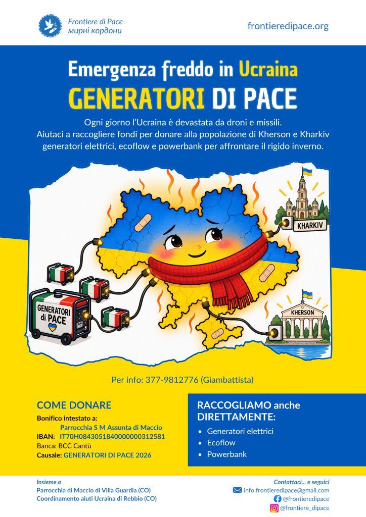 Locandina iniziativa "Generatori di Pace"